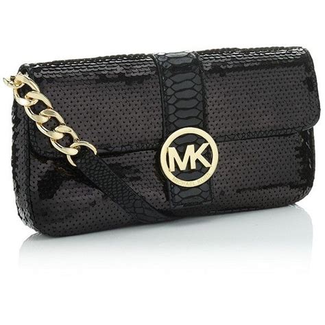 michael kors black sequins small flap fulton|Michael Kors.